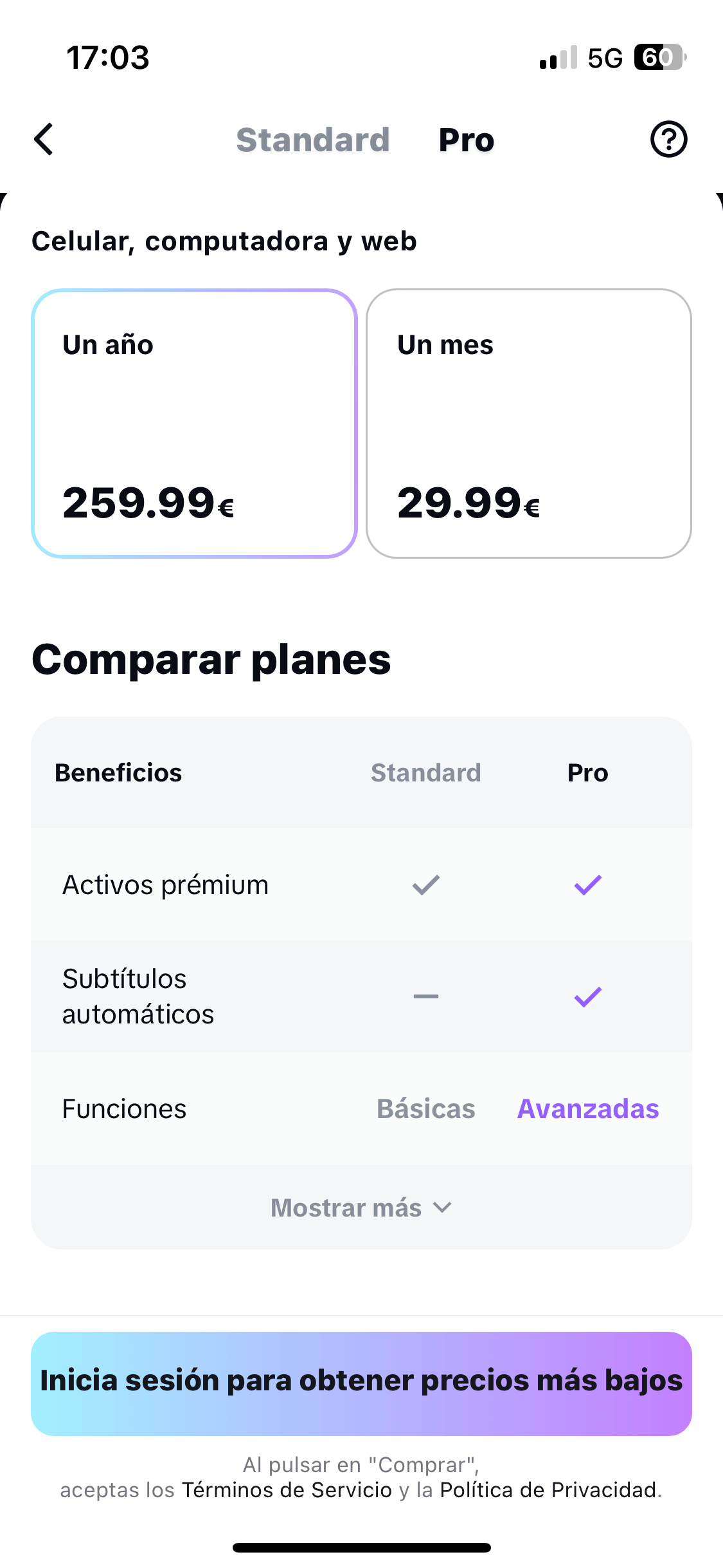 capcut pro precio desde movil
