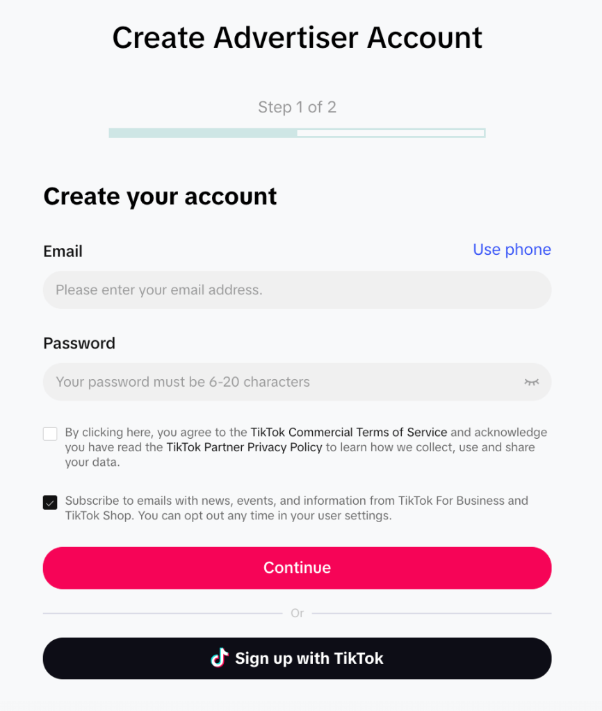 crear cuenta tiktok ads cupon