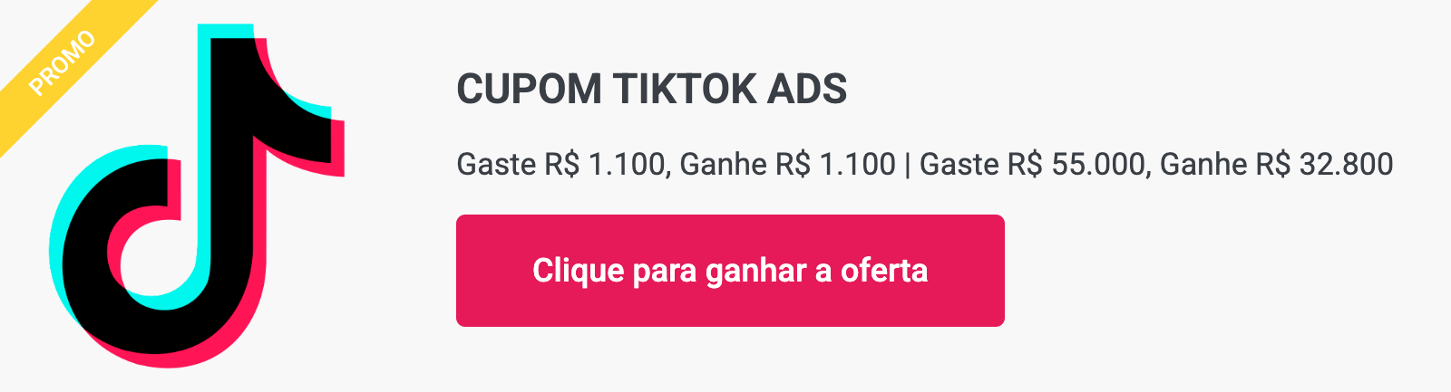 cupom tiktok ads