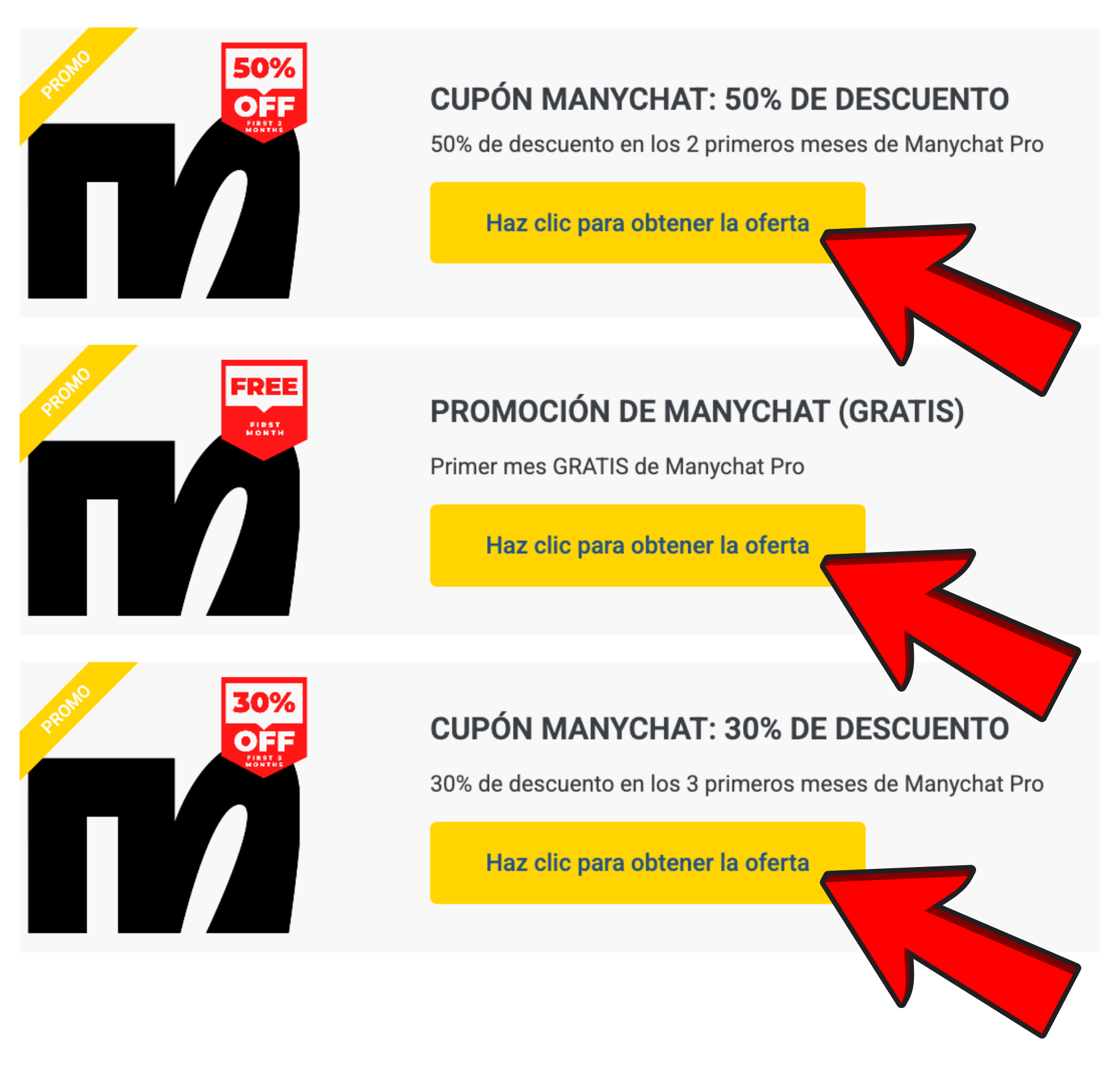 cupon manychat