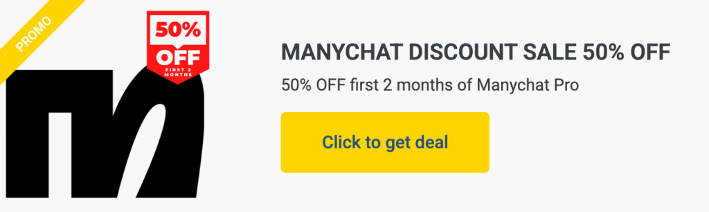 manychat coupon code discount promo