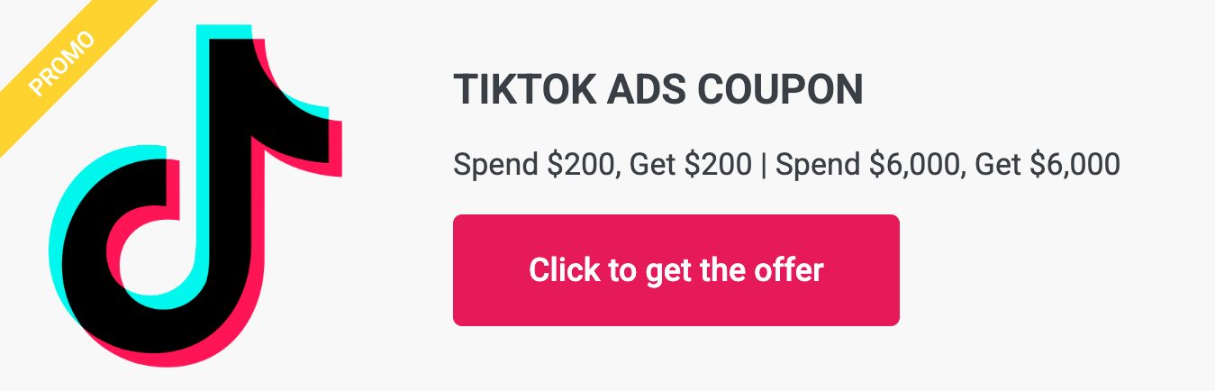 tiktok ads credit coupon